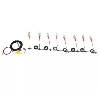 Serie de luces de trabajo, 8 cabezales, 12 V, a prueba de explosiones